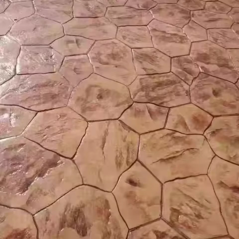 Colored Concrete Stamped Molds For Embossed Floor Imitation Stone Ice Crack Pattern Park Sidewalk Cement Road Printing Tools