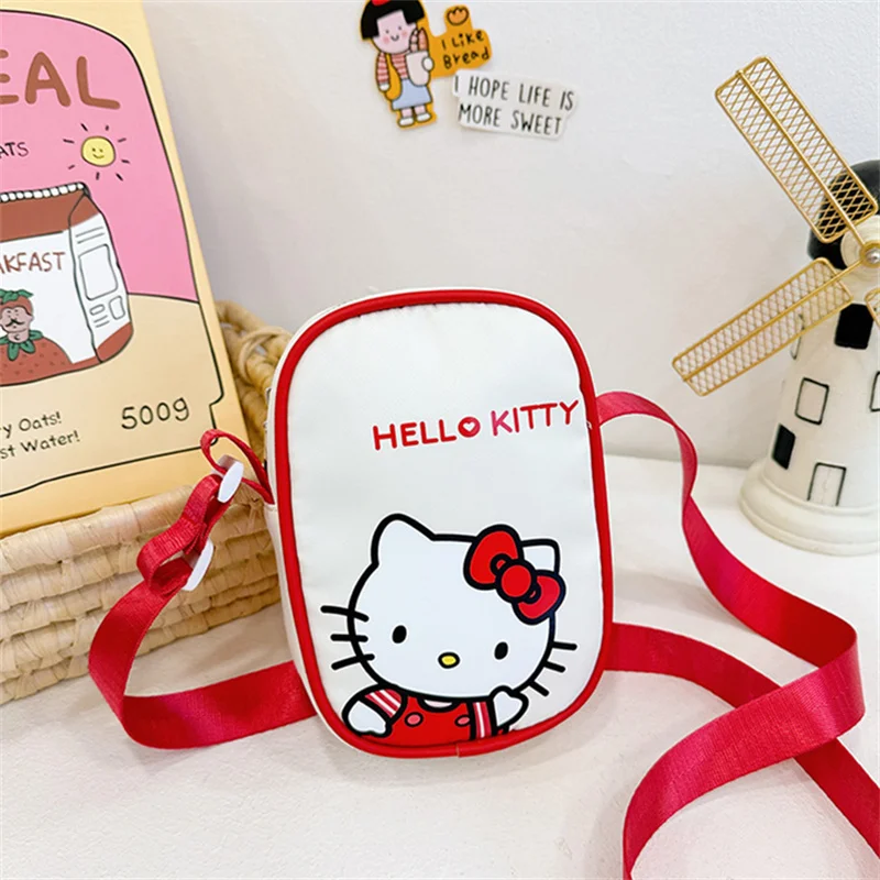 

Sanrio Crossbody Bag Hello Kitty Messenger Bag Cinnamoroll Kuromi My Melody Cute Cartoon Mobile Phone Storage Shoulder Bag Gift