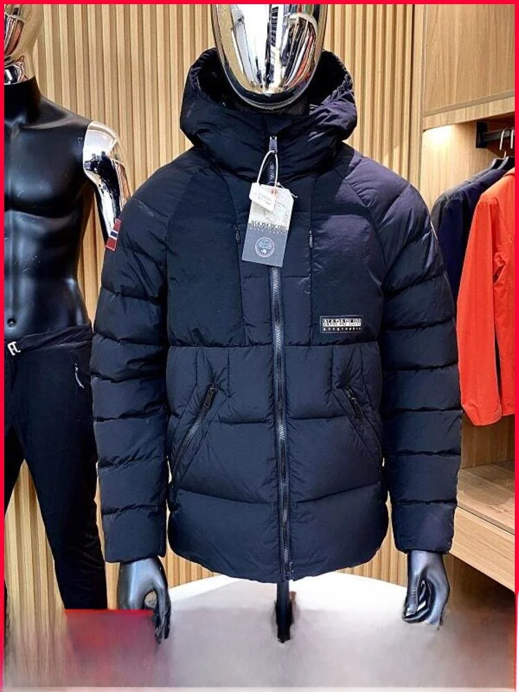 

Men's Snowboarding Jaet 95% White Goose down Ultra Warm Outdoor Winter Coat Regular Fit Urban Casual Sle Windproof