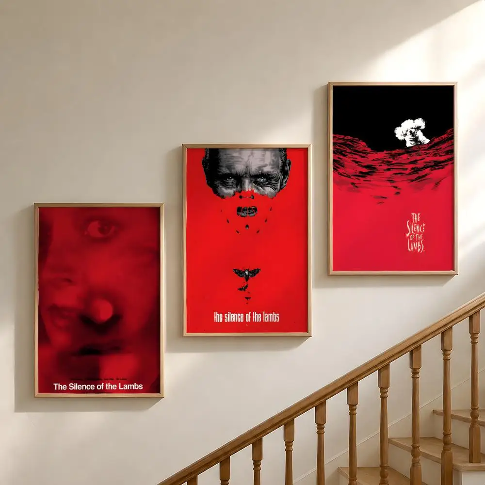 Film The S-Silence of the L-Lambs Lecter Poster Waterproof HD Modern Peel And Stick Wall Decor Bedroom Living Room Dorm Office