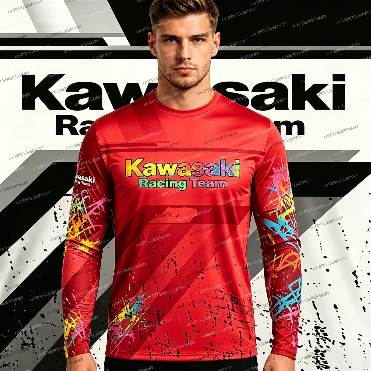 

Motorcycle Kawasaki T-Shirt Riding T-Shirt Summer Men Long Sleeve T-Shirt Sunscreen Fast Drying tshirt 3d Print Women T-shirt