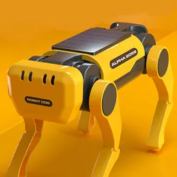 DIY Assembly Solar Electric Mechanical Dog Science Tech Puzzle Toy Smart Education Robot Dog Toys for Kids Children Gifts