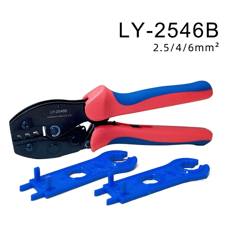 Szczypce do zaciskania MC-4 Narzędzie do złącza panelu słonecznego Szczypce do kabli 2,5/4/6 mm2 14-10AWG Zaciskarka z grzechotką