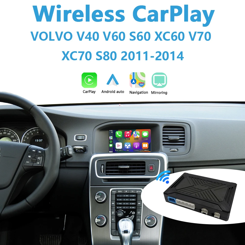 

Apple CarPlay For Volvo V40 V60 XC60 S60 V70 XC70 S80 2010-2014 Add Wireless Android Auto Support Reverse Camera