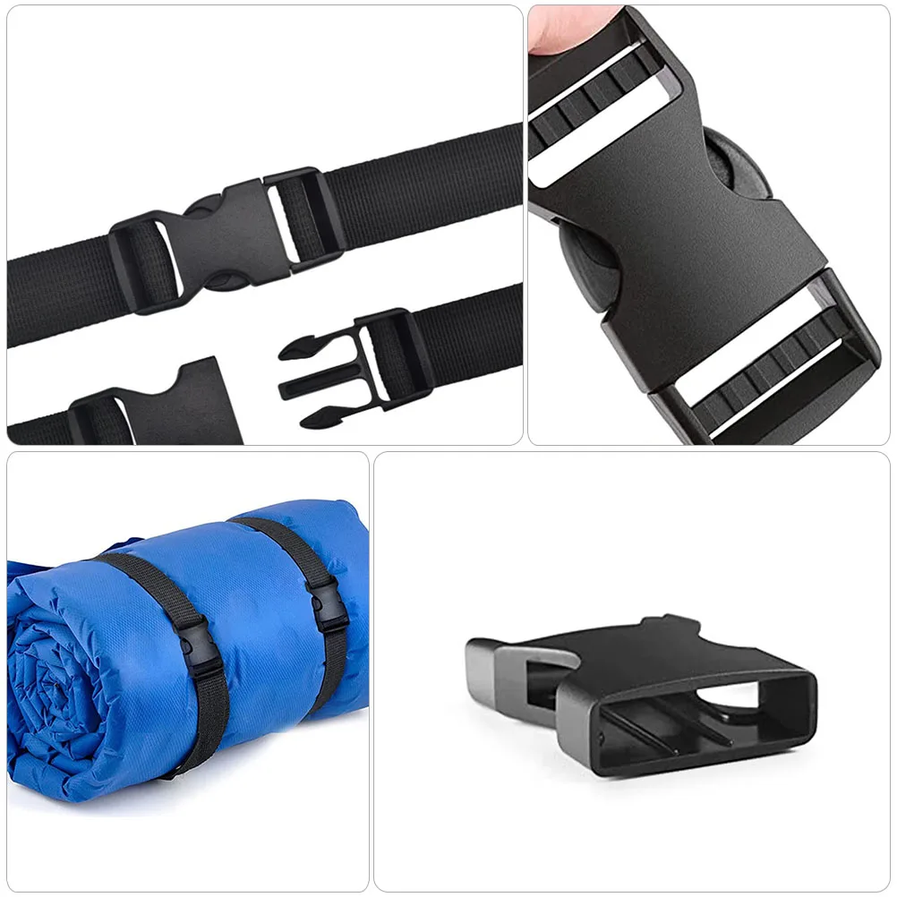 

12pcs Plastic Buckle Nylon Webbing Strap Multi Functional Durable Replacement Bag Belts Pet Collars Hiking Accessories
