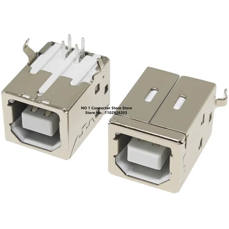 10Pcs B Type Usb Jack Connector Printer Port Female Socket Right Angle/Vertical needle PCB Connector DB 90° BF-180 degrees