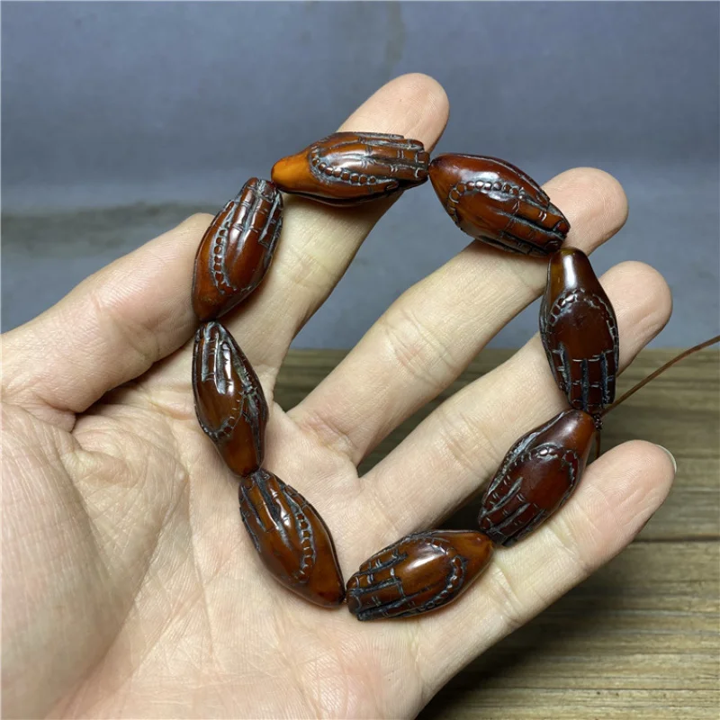 Tibetan Yak Horn Bracelet With Double-Sided Buddha Pattern