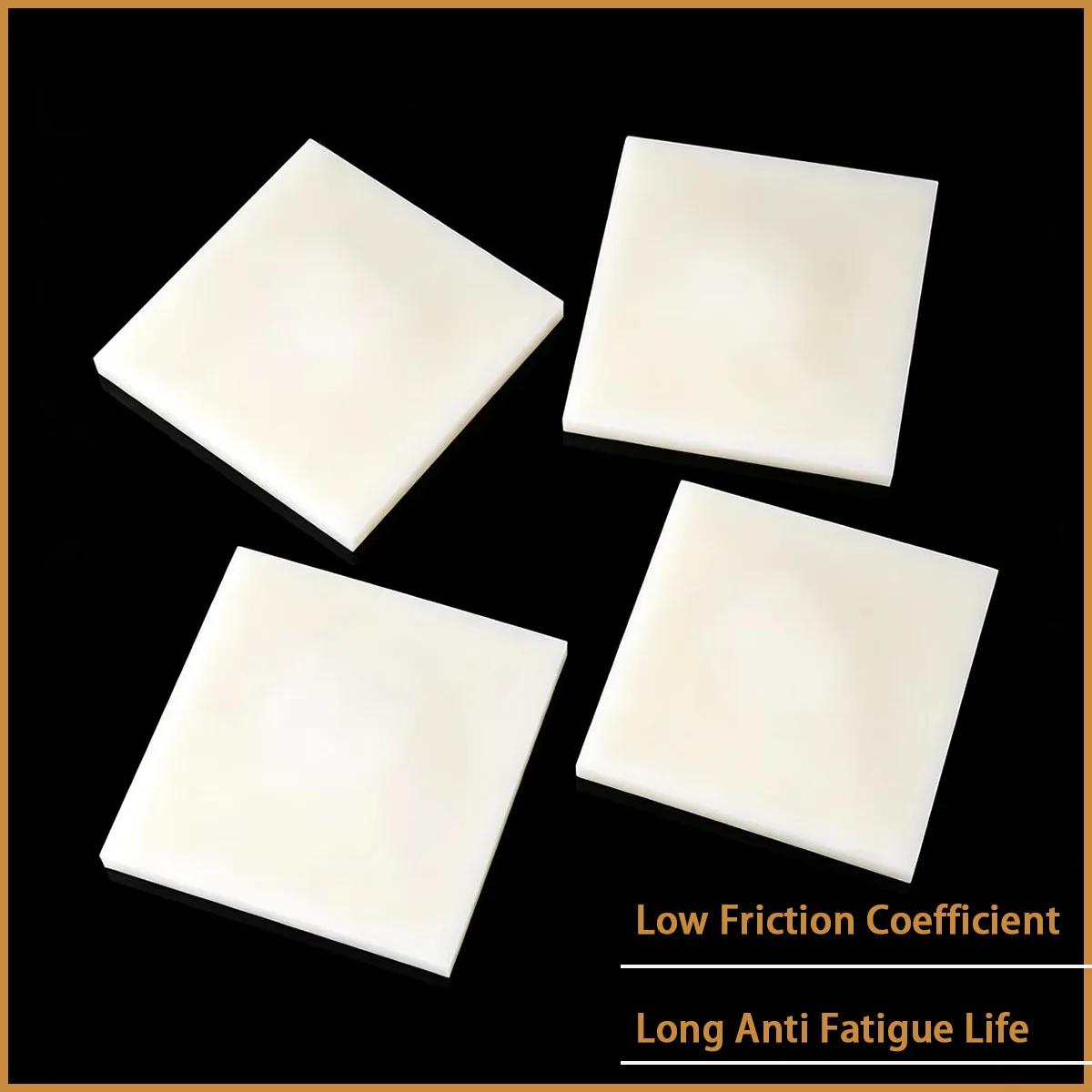 3-50mm thick white nylon square plate is used in fields such as automation equipment and hardware machinery