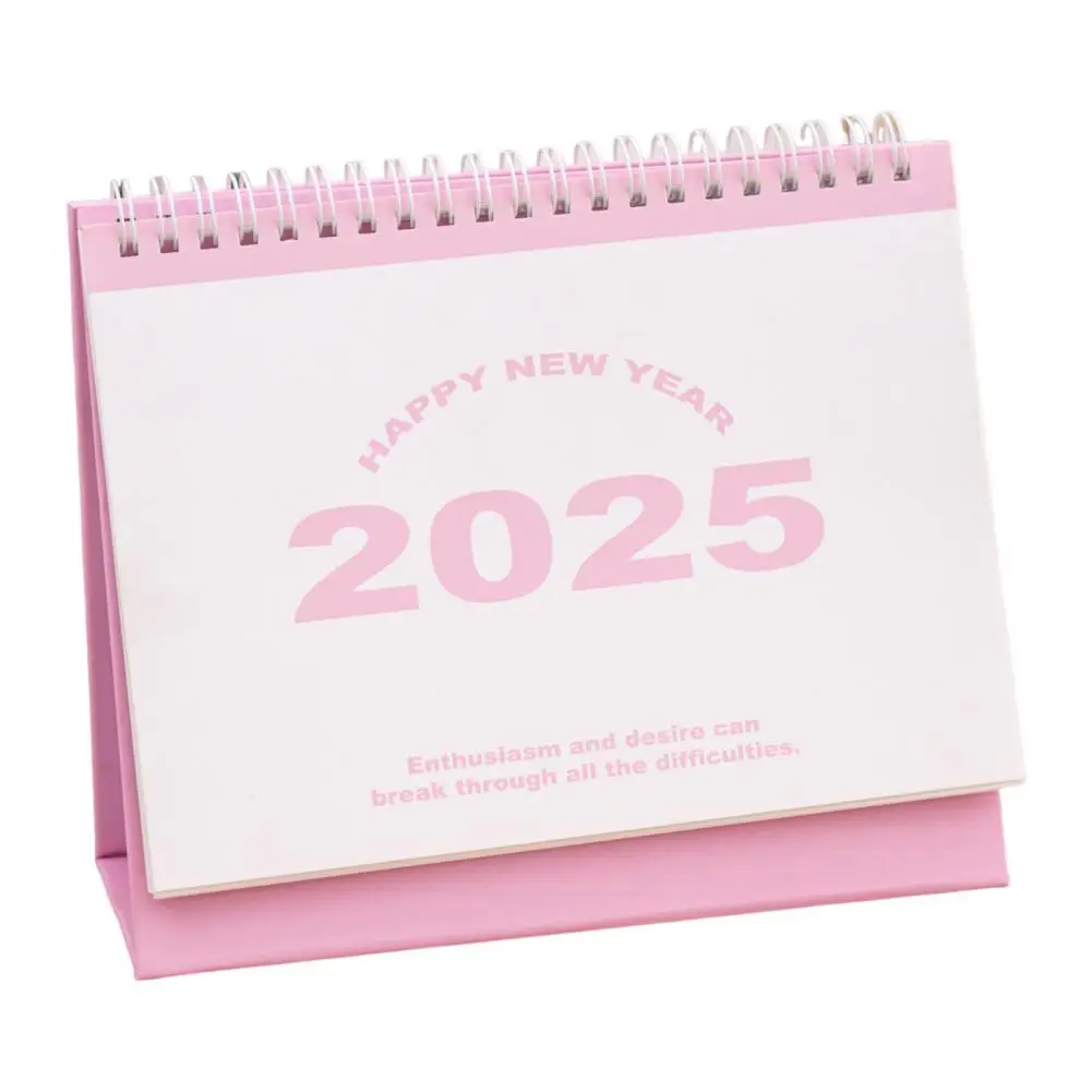 2025 Desk Calendar 2025 Small Desk Calendar Monthly Planner for Home Office School Standing Desktop Organizer with Metal Ring