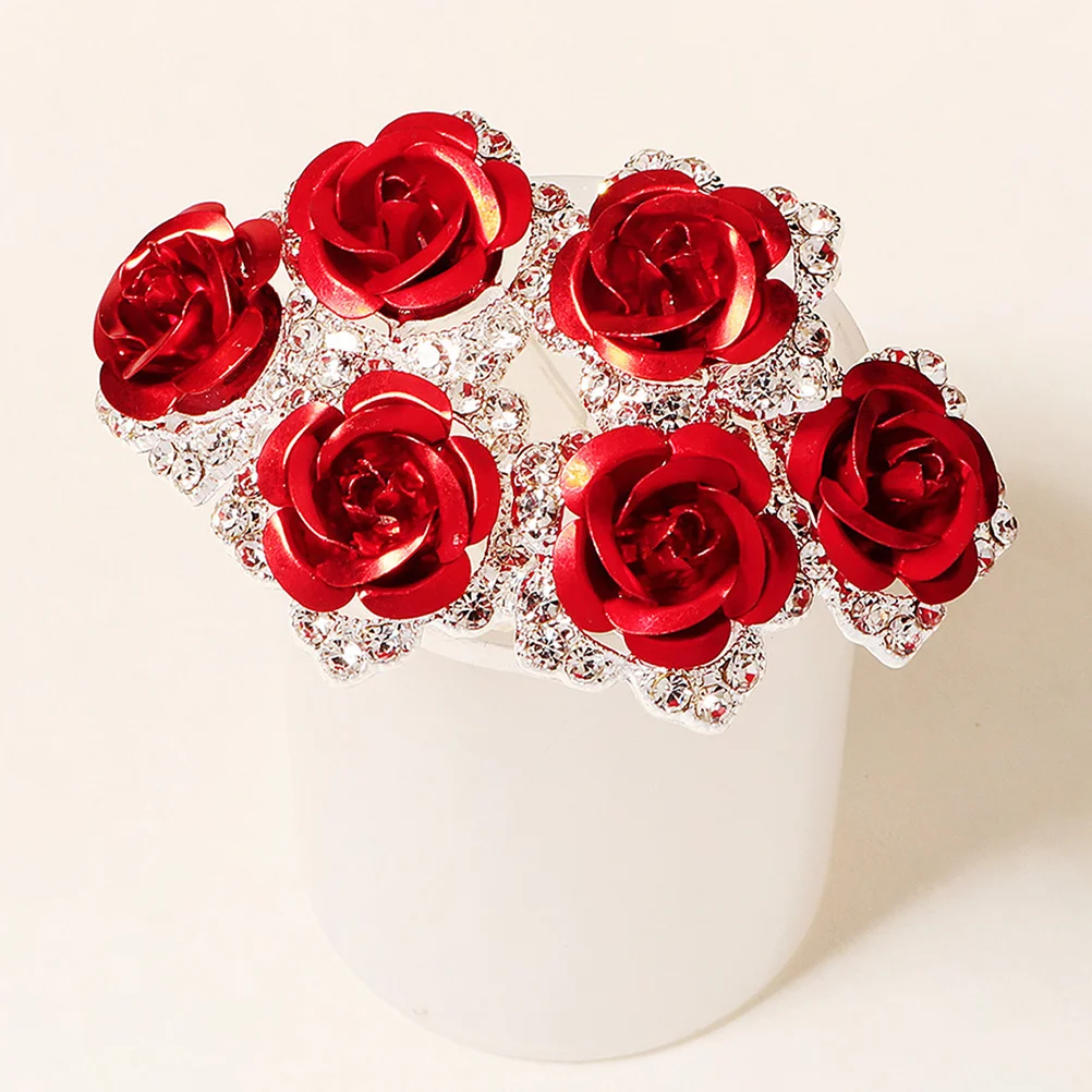 

6Pcs Exquisite Flower Hairpin Women Hair Ornament for Bridal Wedding Party Dance Honeymoon Special Occasions Bridal Hairpin