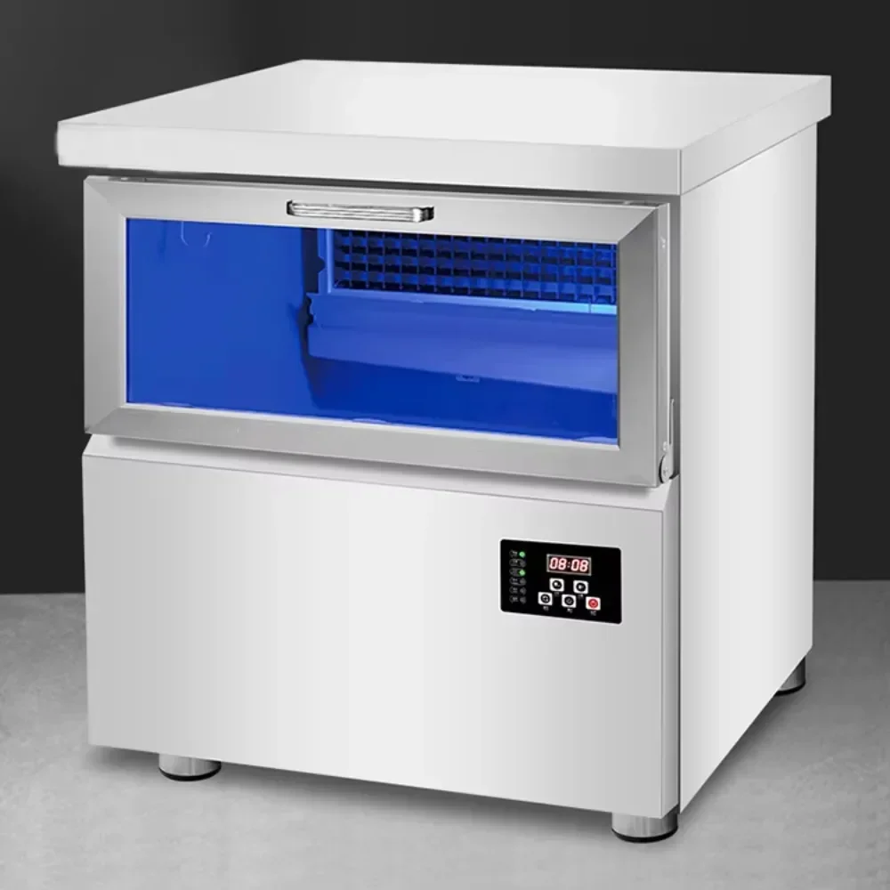 Bubble Tea Shop Equipment Water Cooling Counter Style Small  Ice Cube Machine