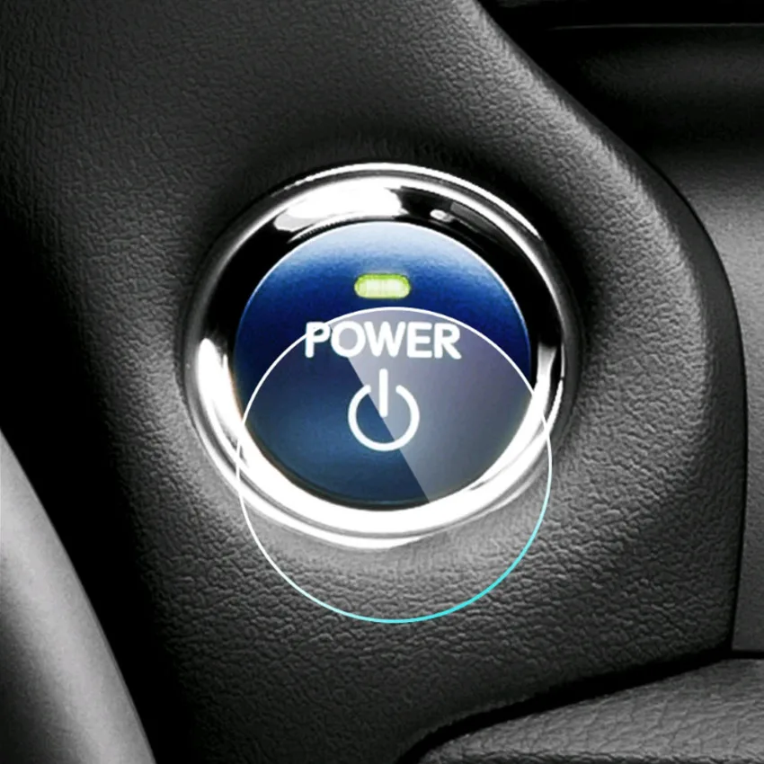 1Pc Universal Interior Stickers Car Engine Ignition Start Stop Button Protective Film Sticker Transparent Car Button Film