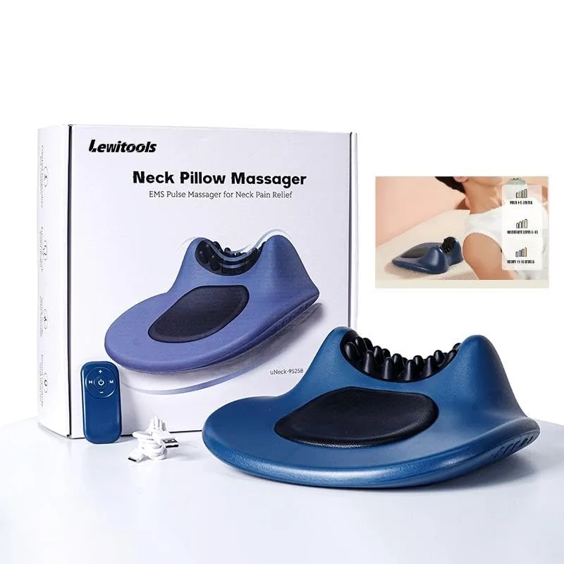 

Electric Neck Traction Device – EMS Pulse Pillow Massager for Neck Pain Relief, Cervical Spine Therapy, Sleep Aid Rehabilitati