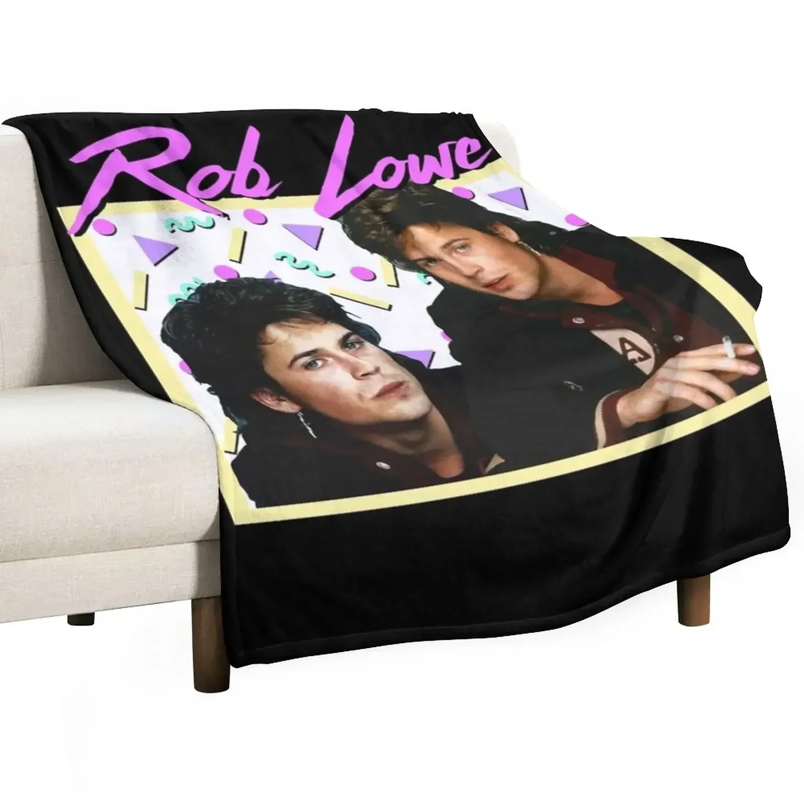 80s Rob Lowe Throw Blanket Lightweight Cozy Blanket for Bed Sofa