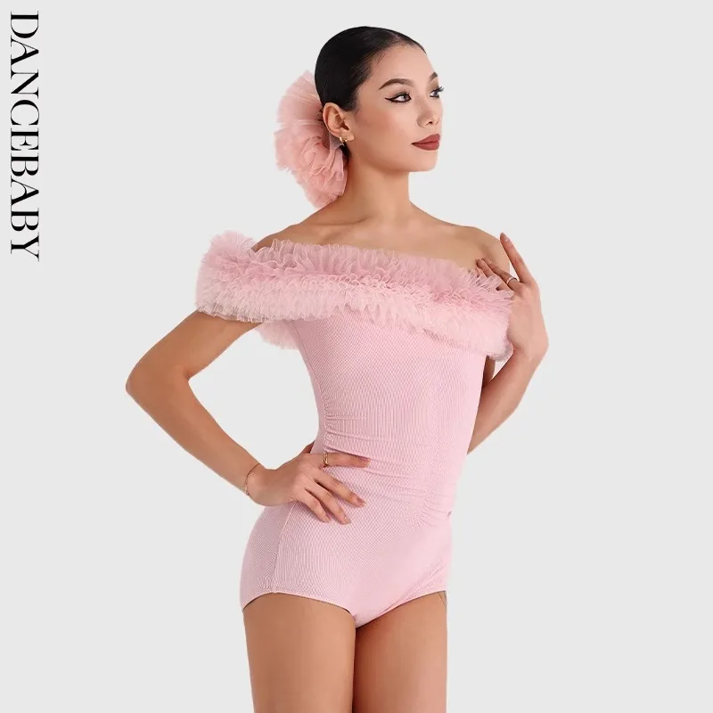 Costume de danse latine professionnel personnalisé, haut Standard National, vêtements pour femmes, robe de danse pour adultes, combinaison body