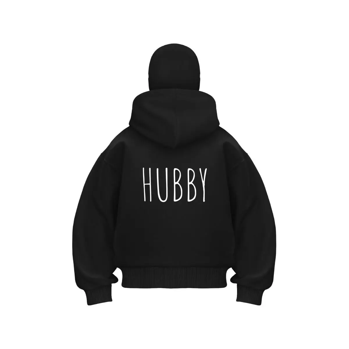 

Hubby Affectionate Text Art Men's Double Hood Balaclava Zip Hoodie Winter Warm