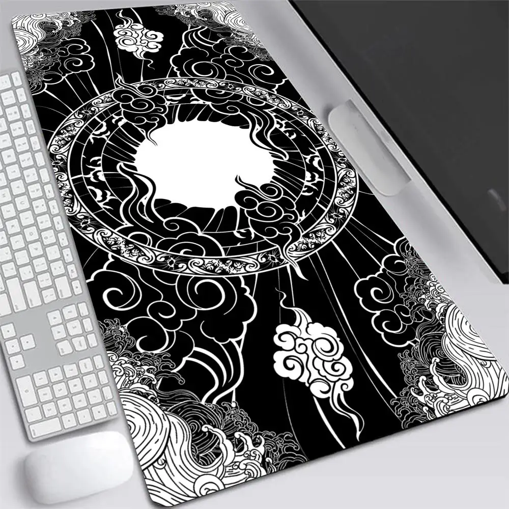 Коврик для мыши Phangkey AMATERASU, коврик для мыши, механическая клавиатура 900, 400, 4 мм, Прошитые края, резиновый, высококачественный, мягкий каучук