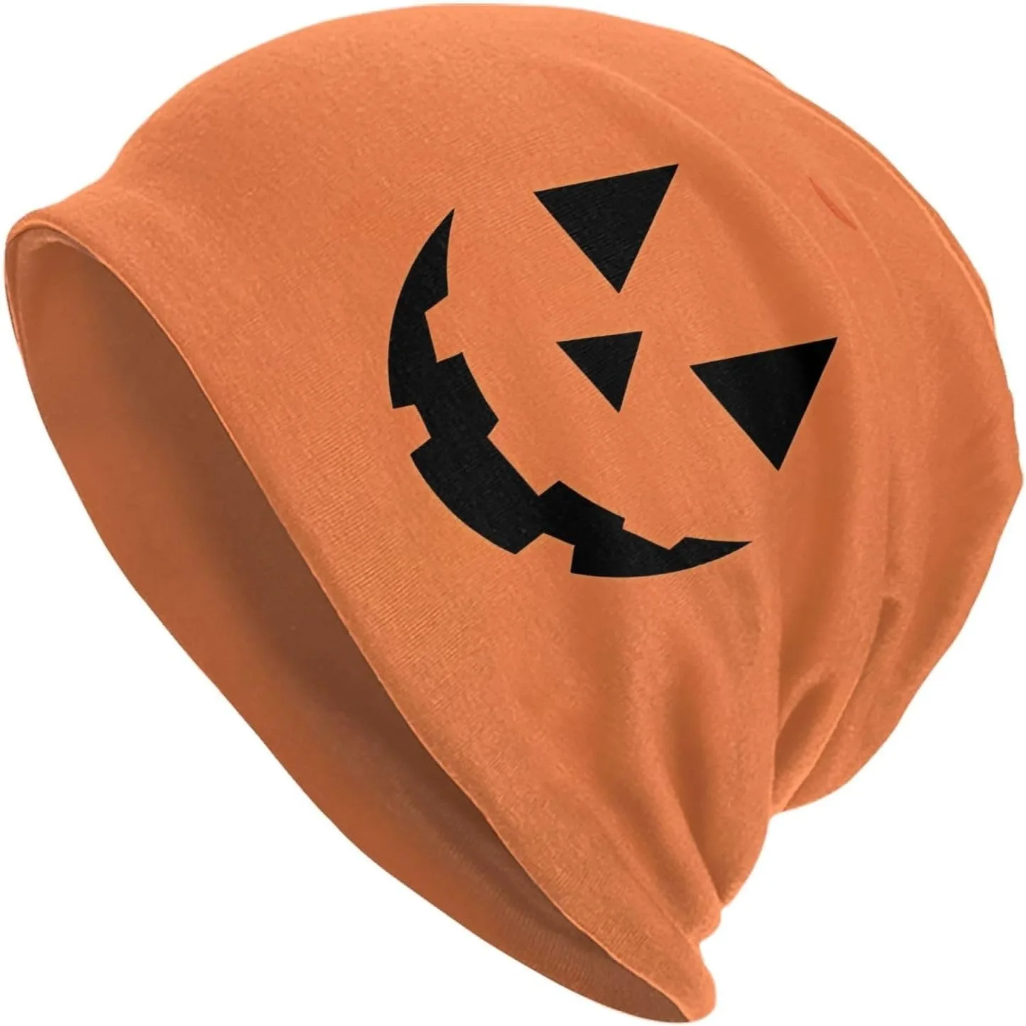 Funny Pumpkins Beanie Hat Baggy Slouchy Skull Cap Cancer Headwear Chemo Cap Knitted Hat Nightcap for Men Women
