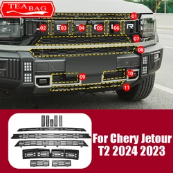 For Chery Jetour T2 2024 2023 Car Styling Front Grille Insect Proof Net Dust Protection Mask Cover Auto Modification Accessories