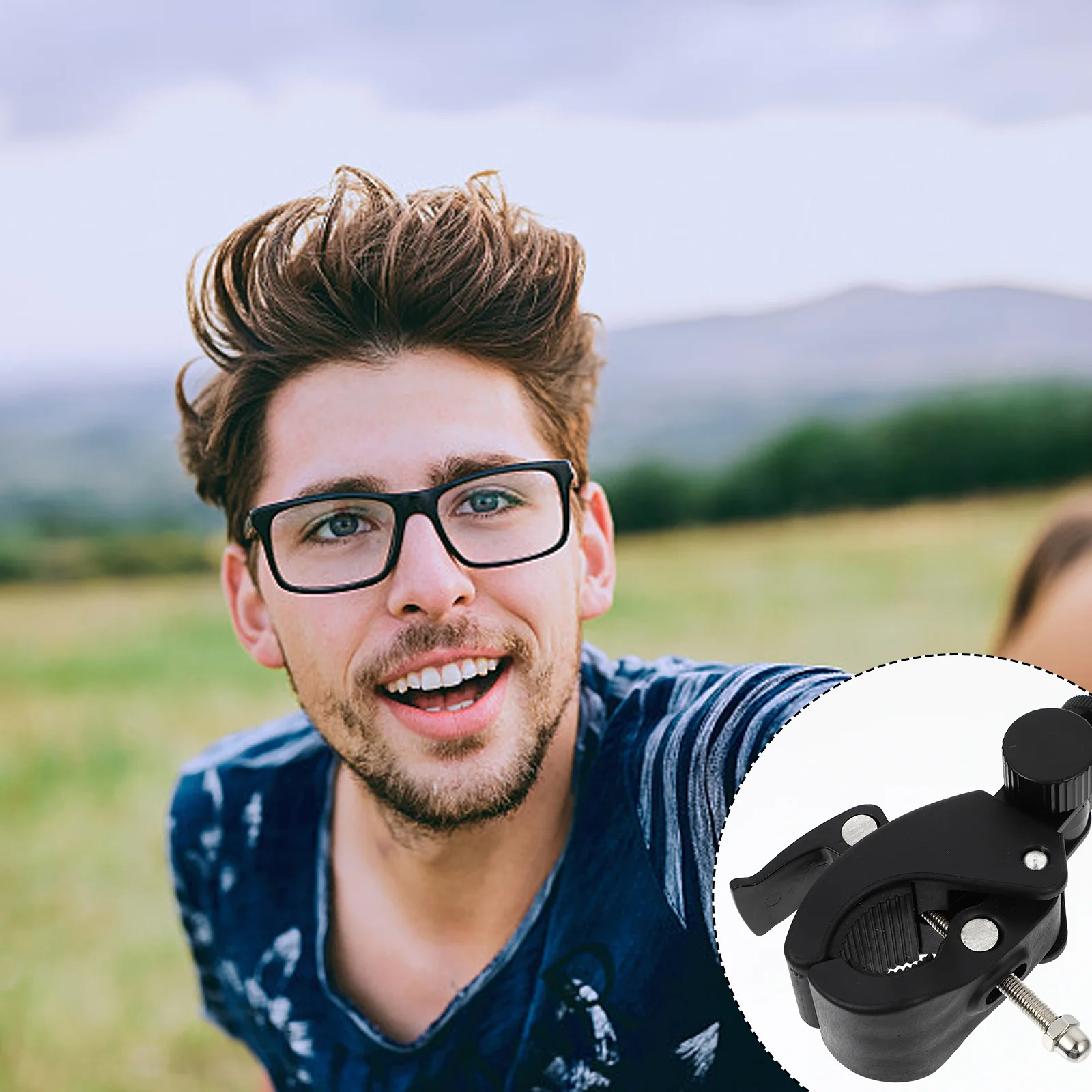 

2pcs Camera Mount Clamp For Smartphones 360 Rotation Phone Clip Compatible With Tripod Bicycle Mount Plastic Camera Bracket