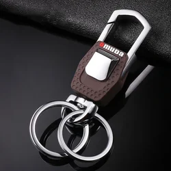 OMUDA Keychain  Men's Waist Hanging Stainless Steel Keyring Rotating Double Ring Household Car Key Chain Key Chain Accessories