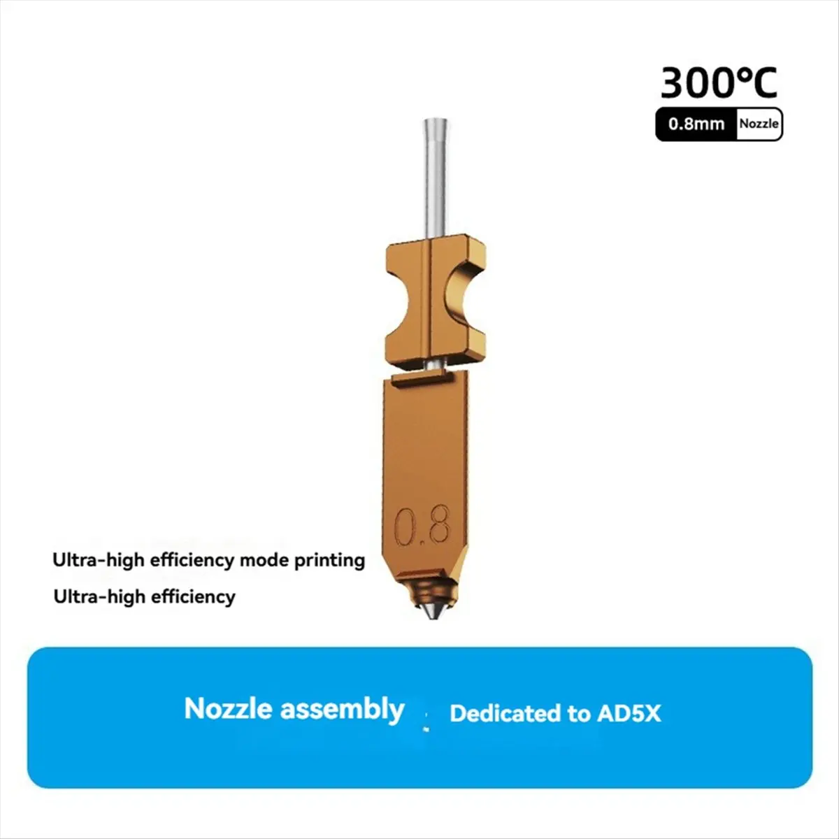 

Сопло 0,8 мм для адаптера закаленного сопла AD5X для экструдера Ad5x Hotend, аксессуары для 3D-принтеров [дневник жизни]