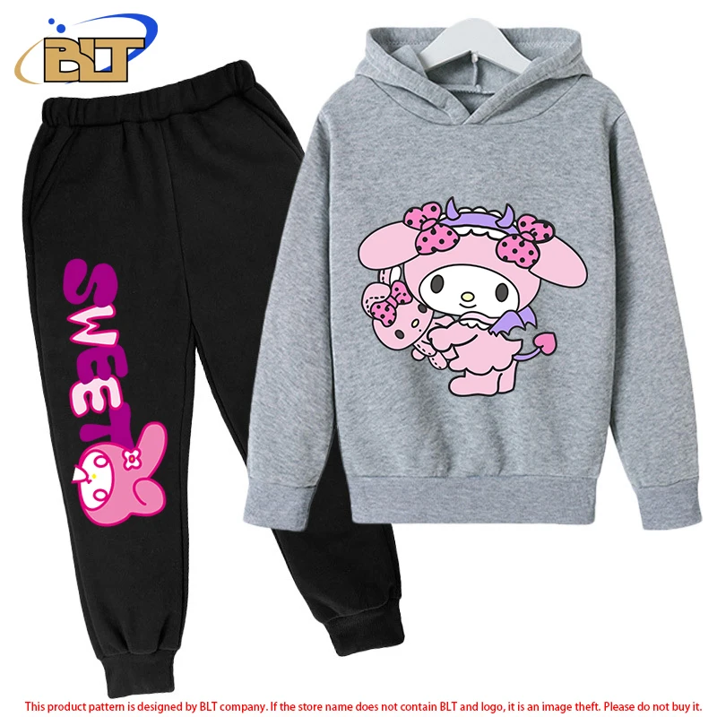 الأطفال الوالدين والطفل مجموعة 2-12Y الكبار/الأطفال نفس هوديي + السراويل الرياضية الكرتون طباعة صدى الأسرة السفر الزي #3