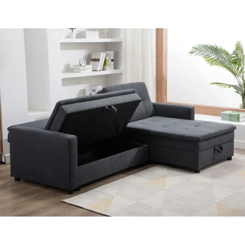 Modern and rational design three seat + recliner with storage function living room sofa bed