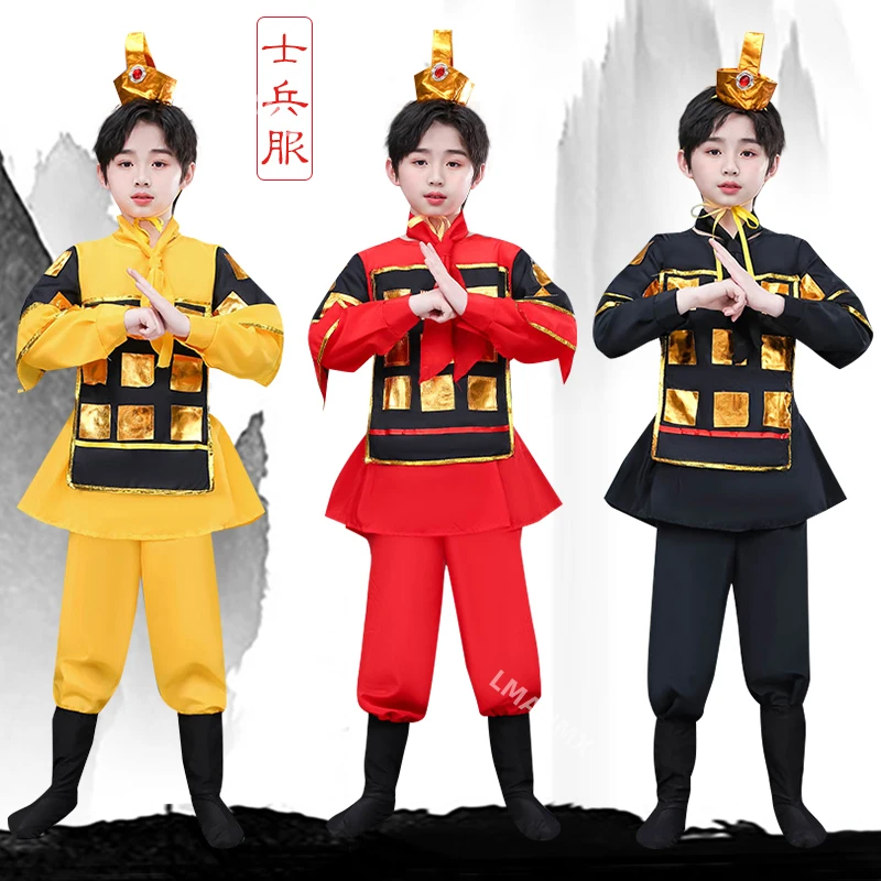 

Ancient soldier costume, children's general armor, stage performance costume, children's opera, Mulan performance costume