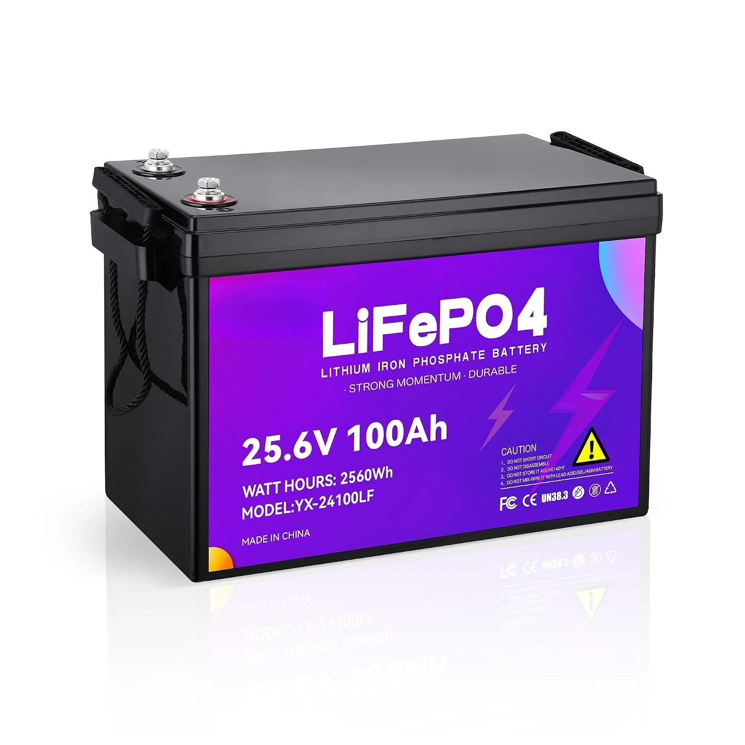 24v 100ah Lithium LiFePO4 B attery with Built-in 100A BMS Board | 15000+ Deep Cycles, Higher Energy Density, for, Customized