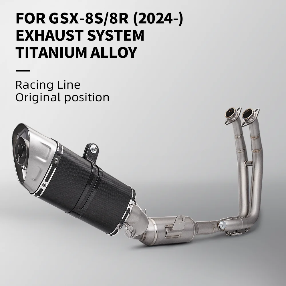 

For GSX-8S GSX-8R gsx8s gsxr motorcycle Titanium alloy Exhaust system 2024 Racing Line Original position