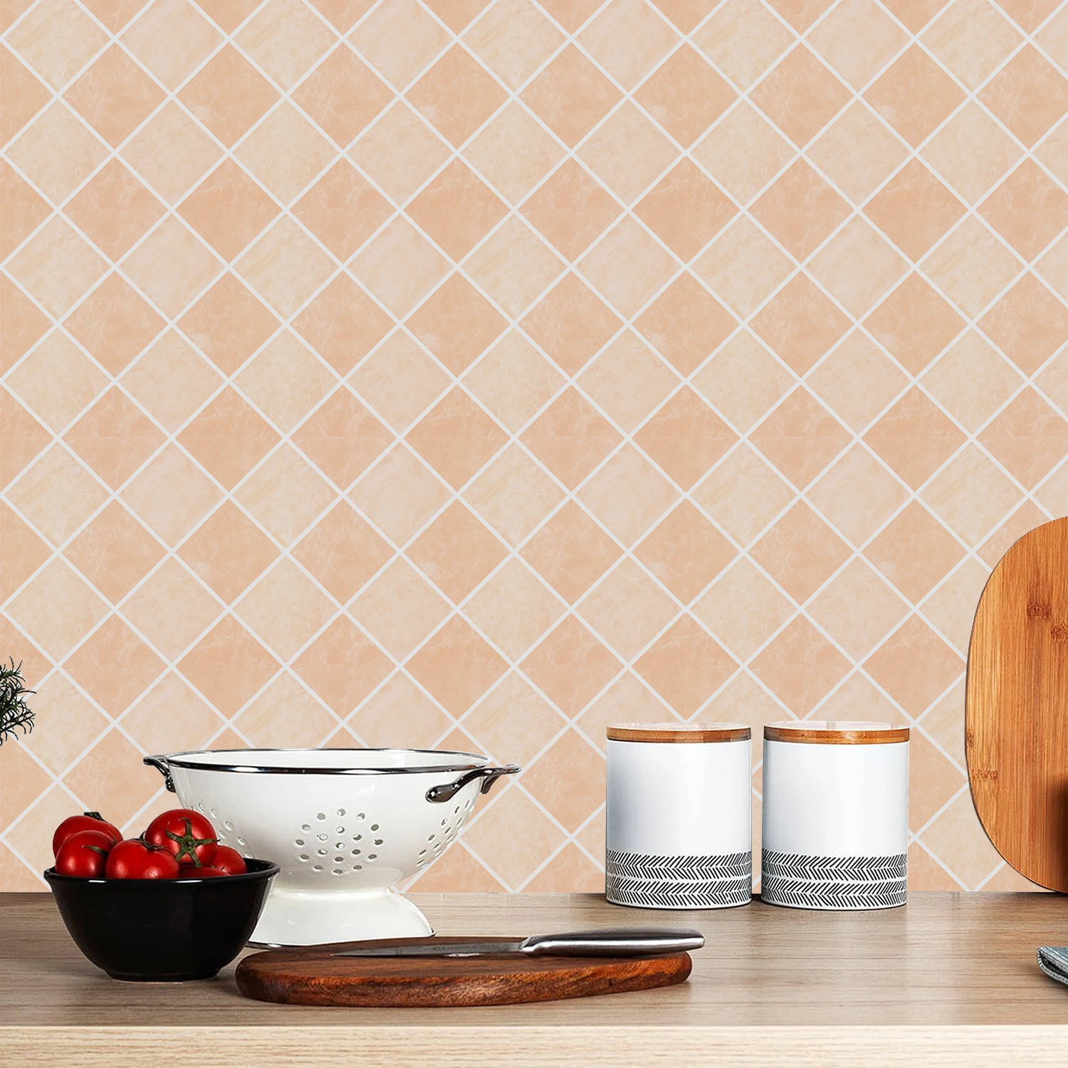 Geometric Self-Adhesive Wallpaper Waterproof Backsplash Kitchen Sticker for Shelf Liner Classroom Cabinet Living Room Wall Paper
