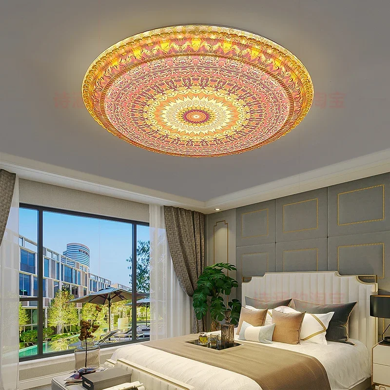 50cm Bohemian LED Ceiling Lamp Turkish Moroccan Art for Living Room Bedroom Decorative Lighting