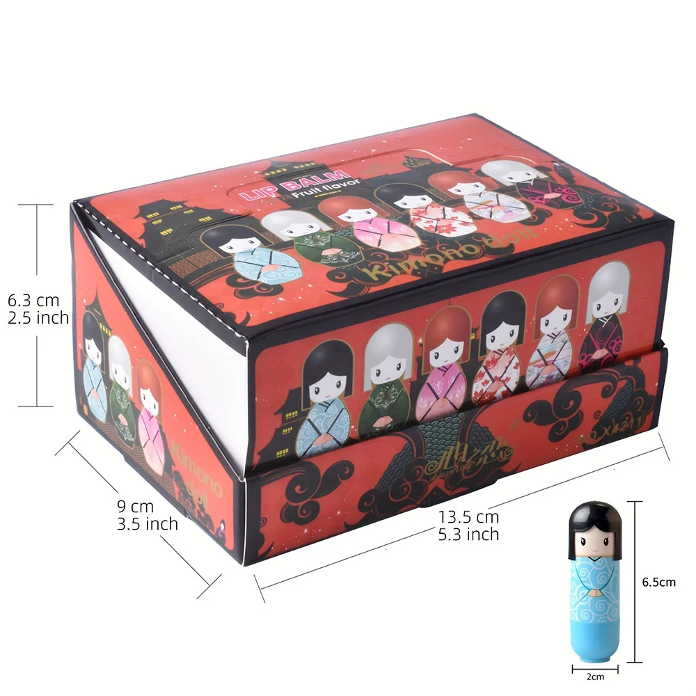 24PCS Leuke Kimono Pop Lippenbalsem Lip Primer Hydraterende Langdurige Lippenbalsem Lippen Zorg Make-Up Meisje Feestartikelen