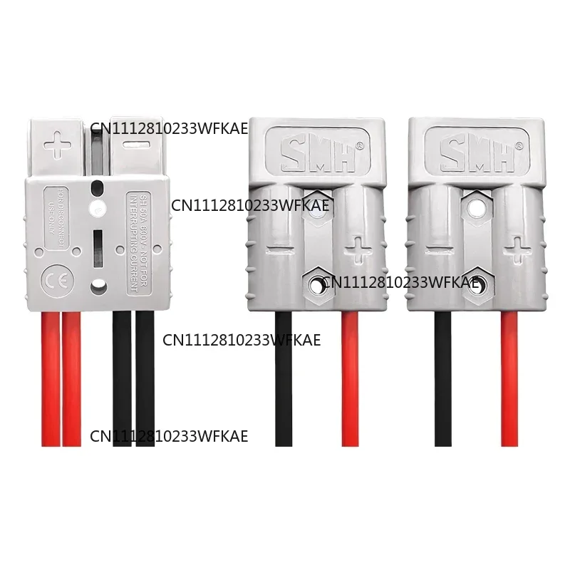 1 to 2 Splitter 50A 120A 175A Plug Connector Solar Battery Harness 10AWG Charging Cable Quick Connect Disconnect for Forklift