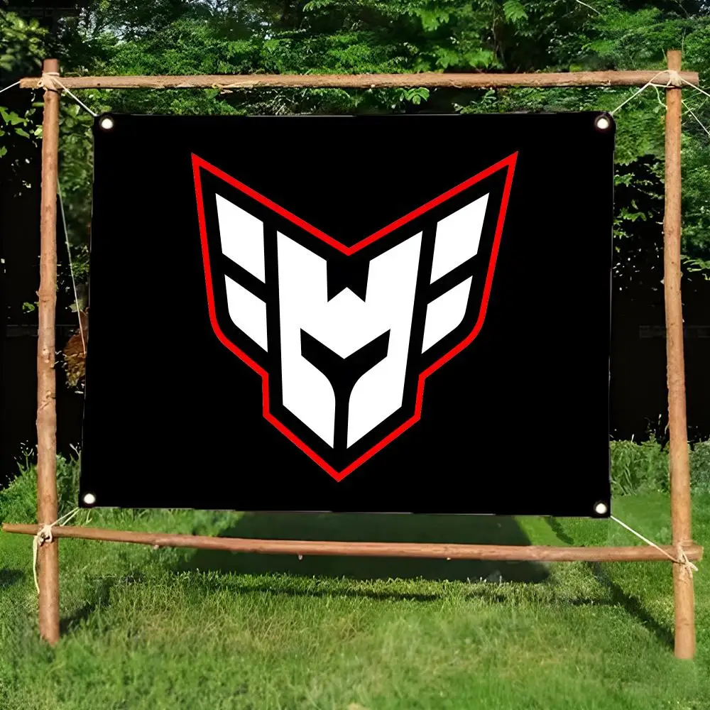esports club H-HEROIC Flags Daily four ring borderless design indoor outdoor decor easy hang install