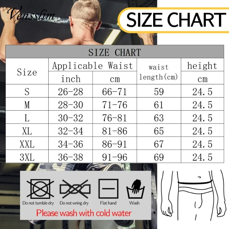 Waist Trainer for Men Sweat Belt Sauna Trimmer Stomach Wraps Workout Body Shaper Band Waist Cincher Corset Belly Strap Shapewear