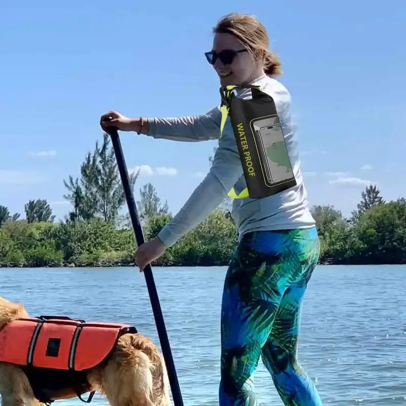 Bolsa impermeable de 2L para kayak, mochila de barco seco portátil, bolsa seca flotante para mujeres y hombres, viaje y natación