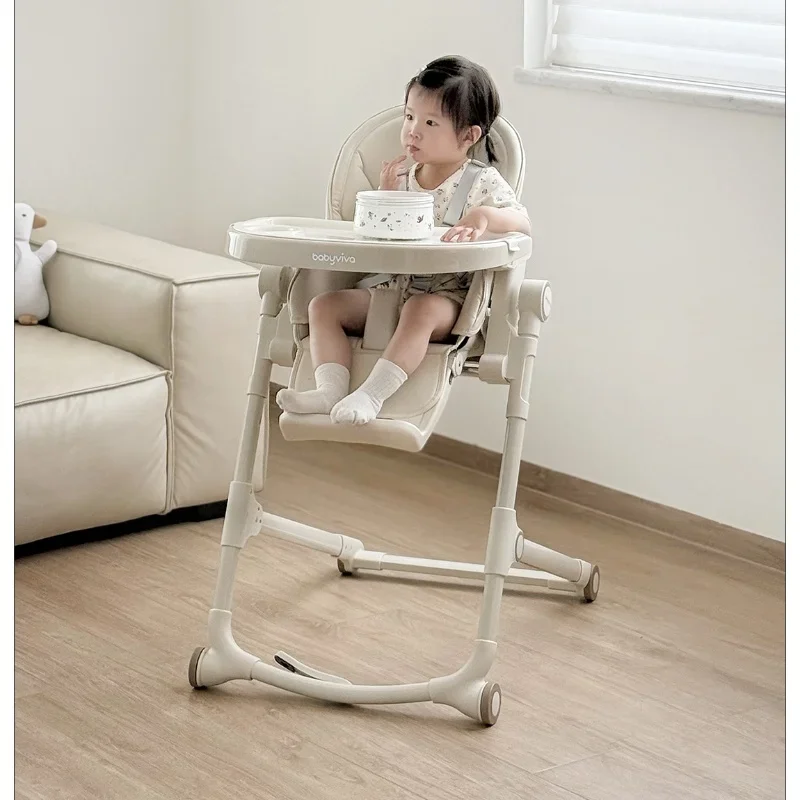 Babyviva-silla alta plegable de altura ajustable para bebé, mueble multifuncional con mesa para comer, para crecimiento de niños, para uso doméstico