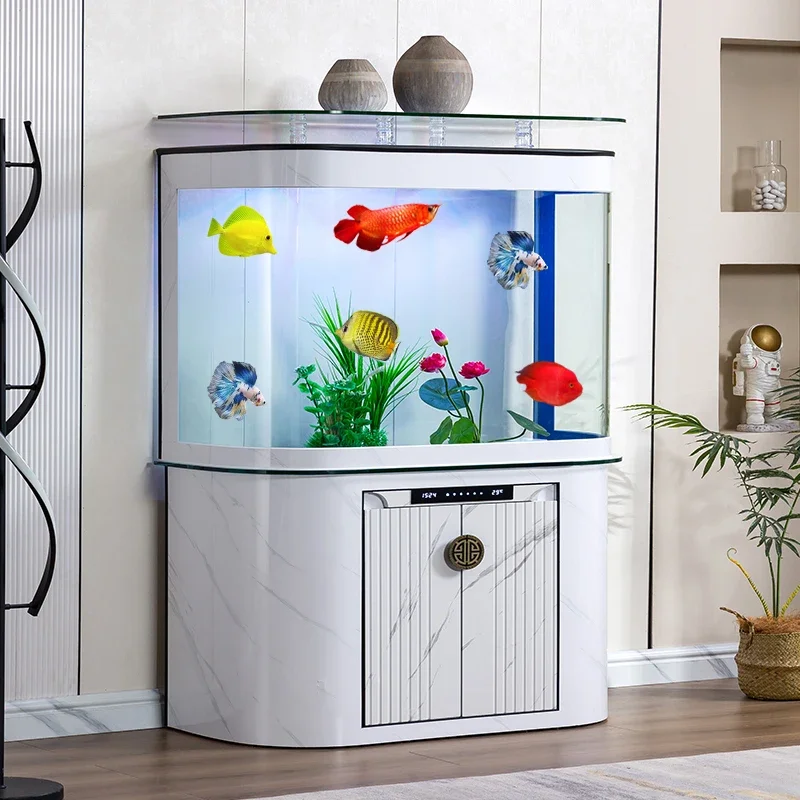 Simple Design Luxury Aquariums Glass Fish Tanks Multifunction Modern Aquariums Originality Living Room Pet Products Tangki LLAQ