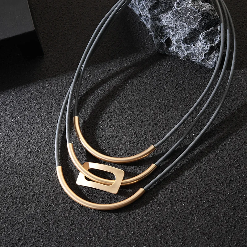 hot sale European and American personality exaggerated wind heavy industry multi-layer metal jewelry fashion high sense w