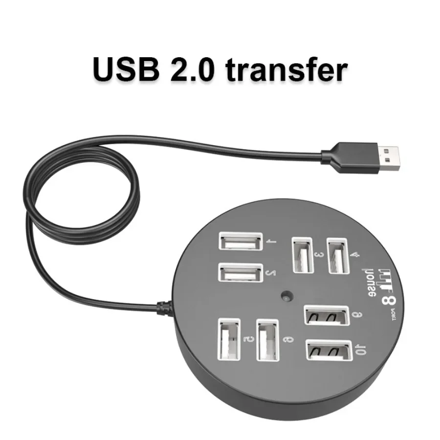 USB-HUB-Dockingstationen, 4/8-Port-Mehrfach-USB-2.0-Hub, Hochgeschwindigkeits-OTG-HUB, tragbarer USB-Splitter für Macbook, Laptops und PCs. – Detail 7