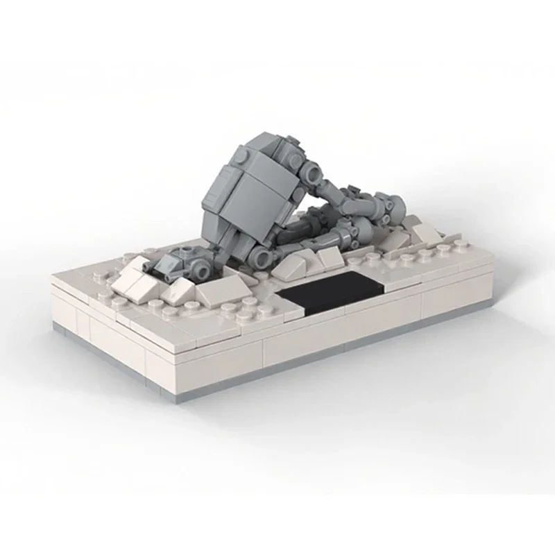 

151PCS MOC Ultramicro Diorama A Fallen AT-AT Modular Building Blocks Star Battle Model DIY Spaceship Toy Gift