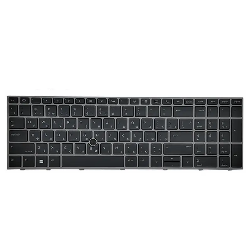 لوحة مفاتيح كمبيوتر محمول جديدة أمريكية/روسية لـ HP ZBOOK 15 G5/15 G6 ZBOOK 17 G5/17 G6 مع إضاءة خلفية