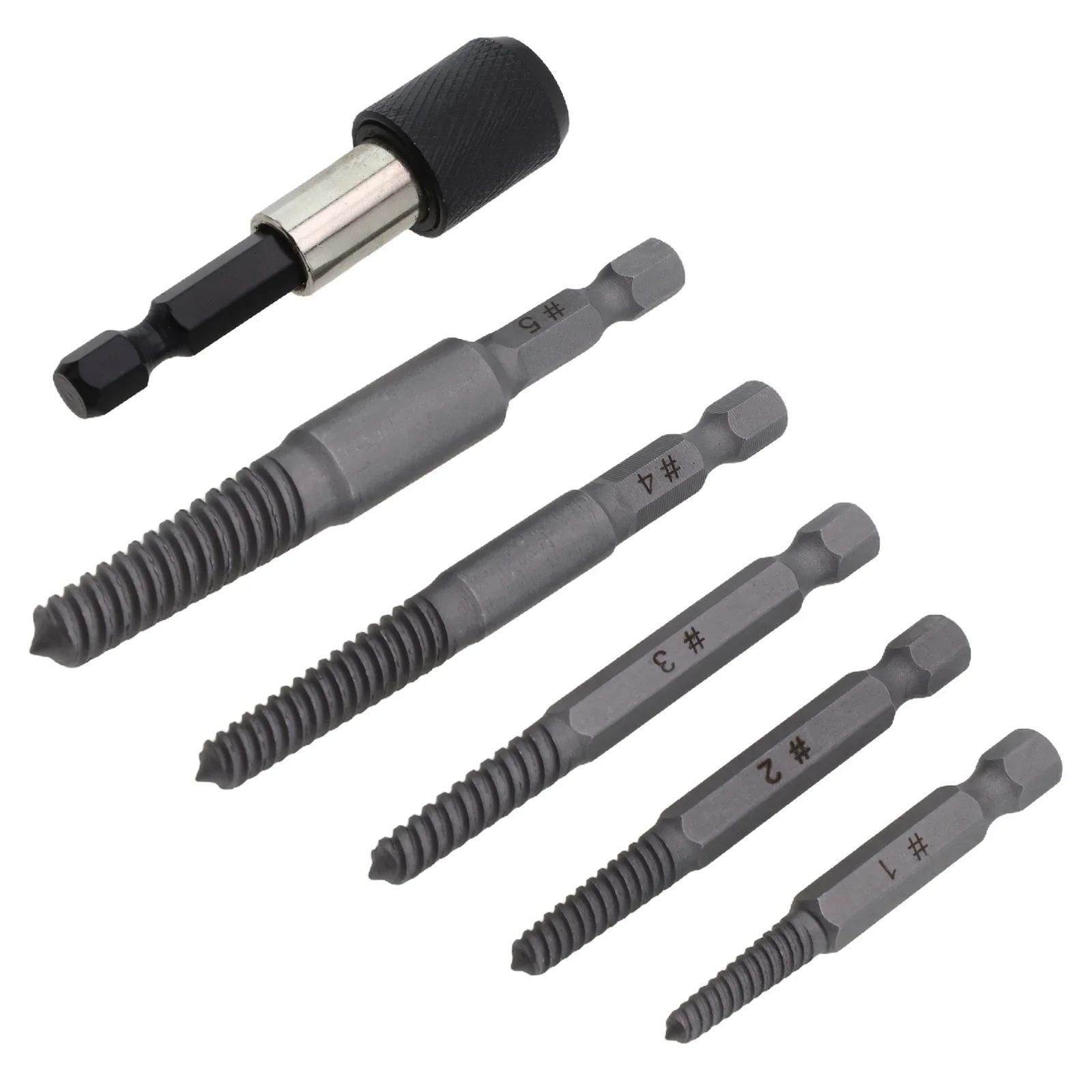 

Hexagonal Shank Broken Head Screw Extractor Drill Bit Stud Screw Extractor Remover Broken Damaged Pipes Bolt Easy Out Tool