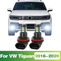 Lâmpada de nevoeiro dianteiro do carro para Volkswagen, Luz de carro LED, acessórios, VW Tiguan MK2, 2016, 2017, 2018, 2019, 2020