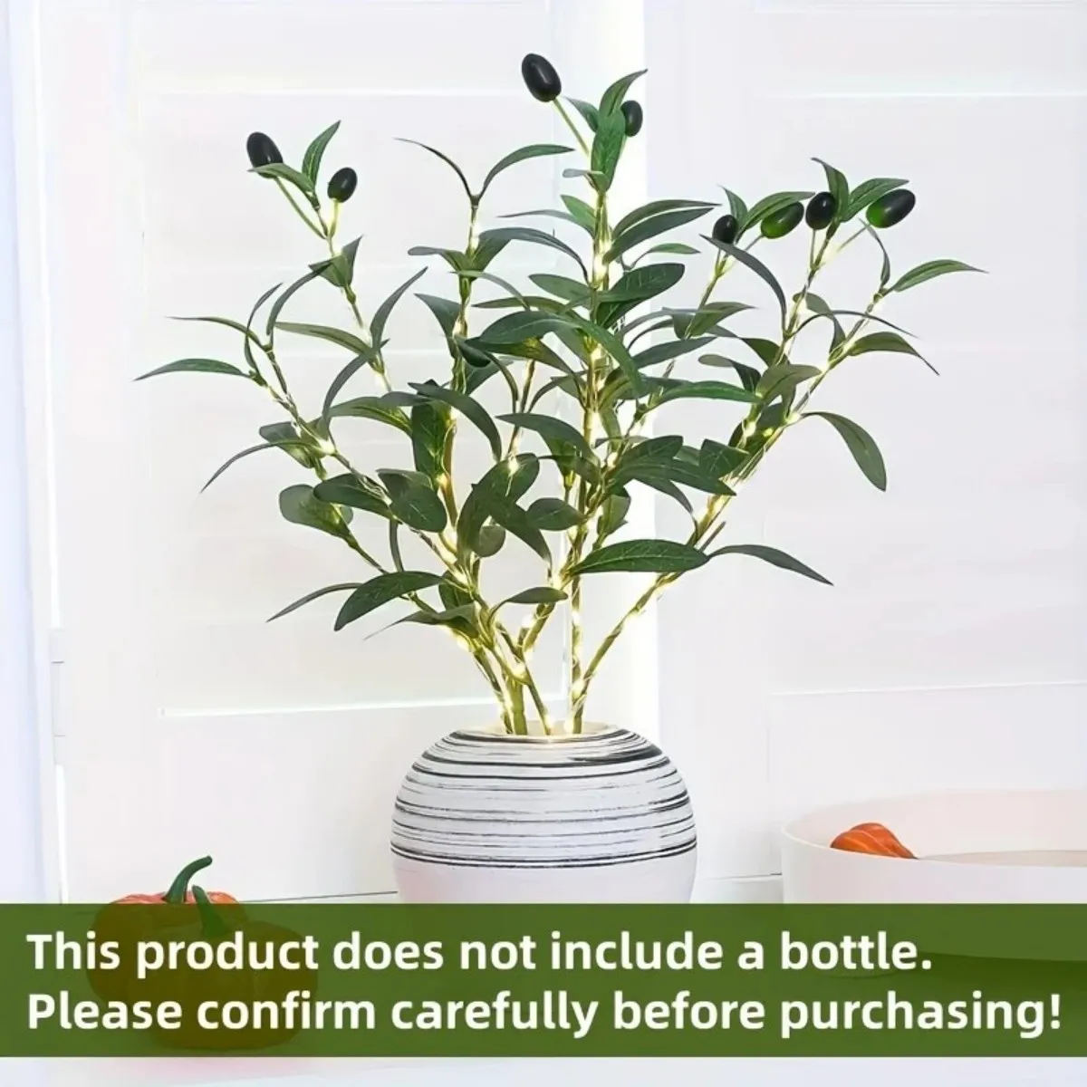 1 قطعة LED محاكاة الفاكهة الزيتون فرع الأسلاك النحاسية ضوء شجرة ، غرفة ضوء الديكور جو احتفالي