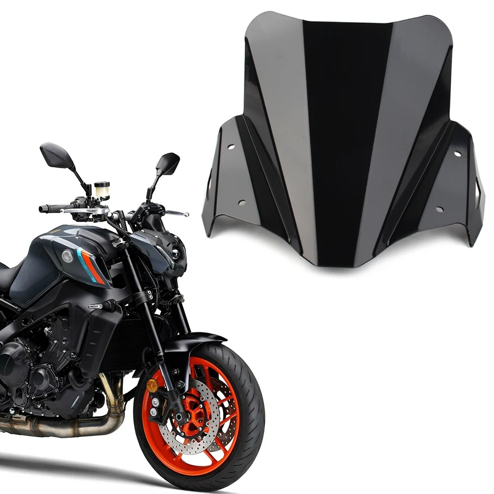 Motorcycle Aluminum Windshield Windscreen Pare-brise Screen For Yamaha MT-09 MT09 2021+ Black