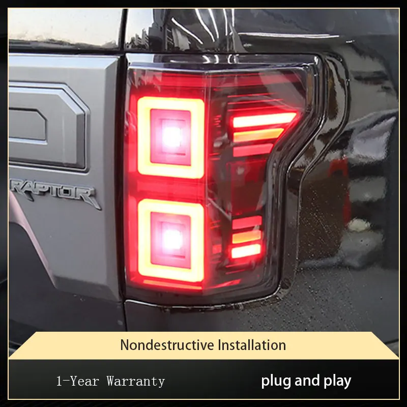 Car Lights For Ford Raptor F150 F-150 2015-2017 Taillight LED Upgrade Highlight Projector Bifocal Lens Accessories Lamp Tool