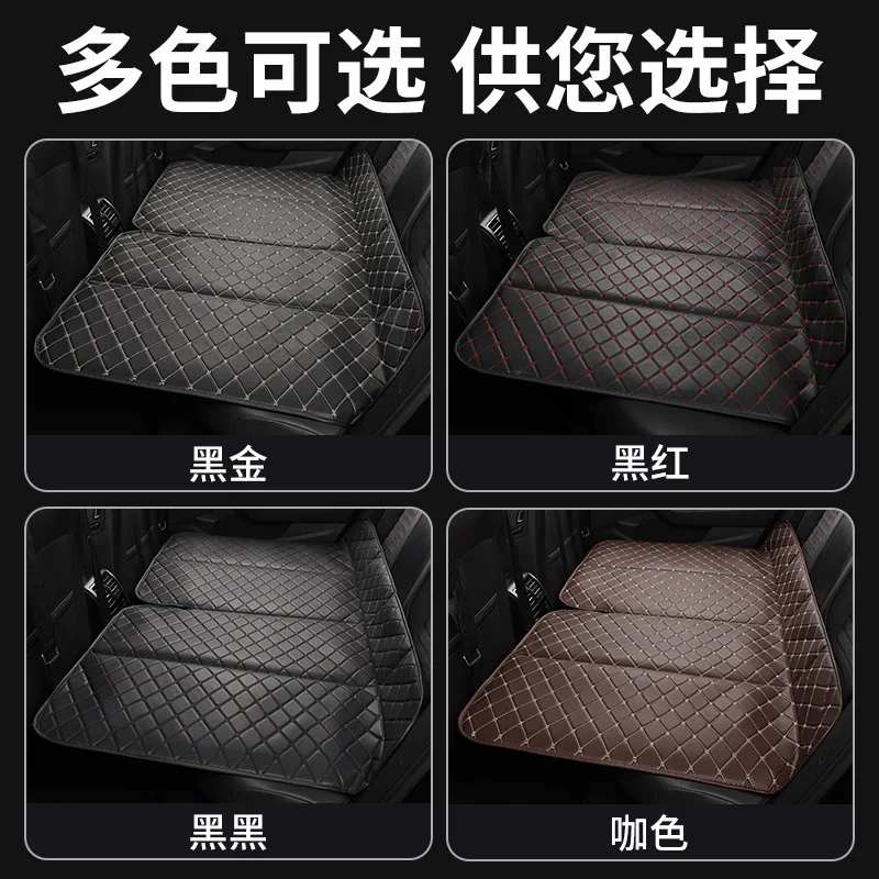 Inflatable-Free Folding Car Bed Mattress for Rear Seat Sleeping, Portable Camping Travel Bed for Sedan Car Interior